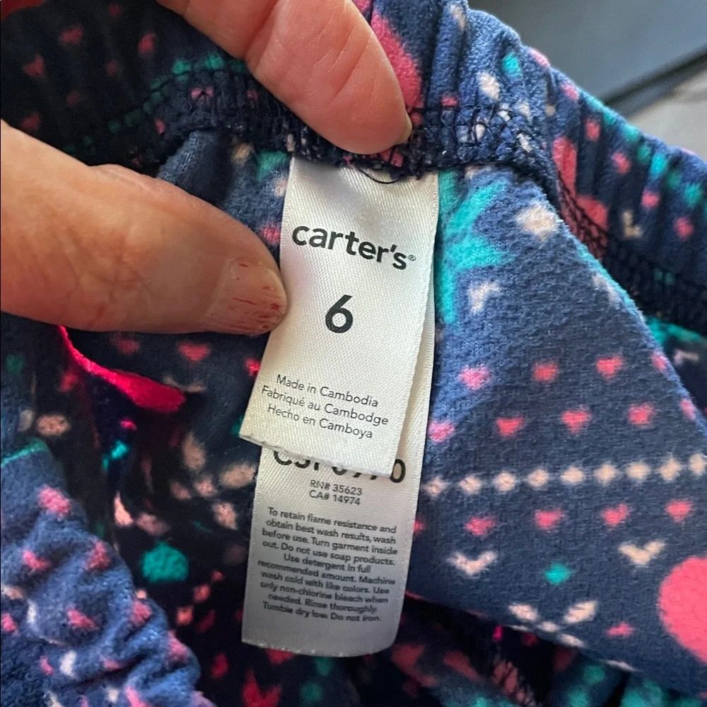 Carter’s heart elastic waist pull on pants 6